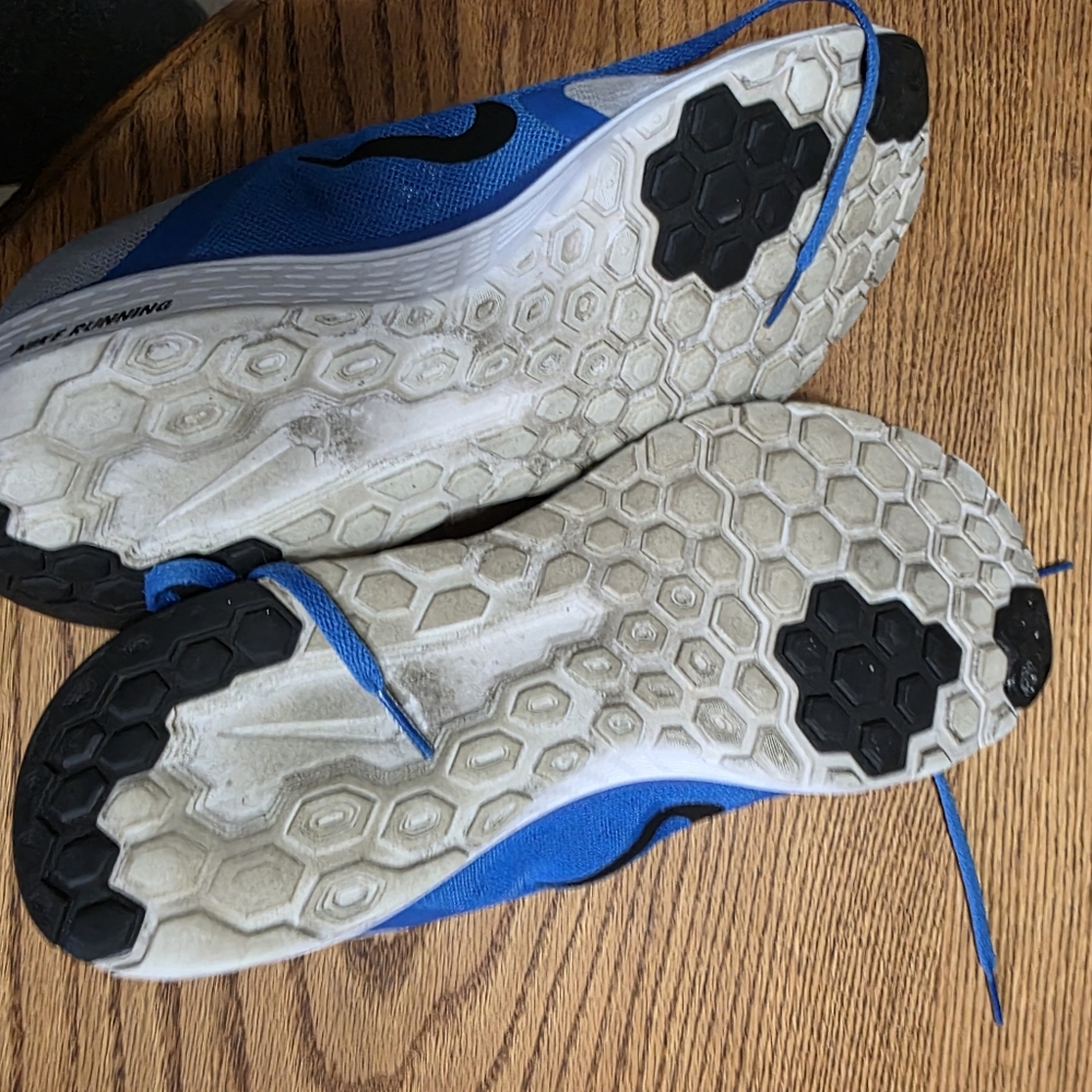 Nike FS Lite Run Size 10.5 Blue and Gray Athletic Sneakers - Picture 3 of 4